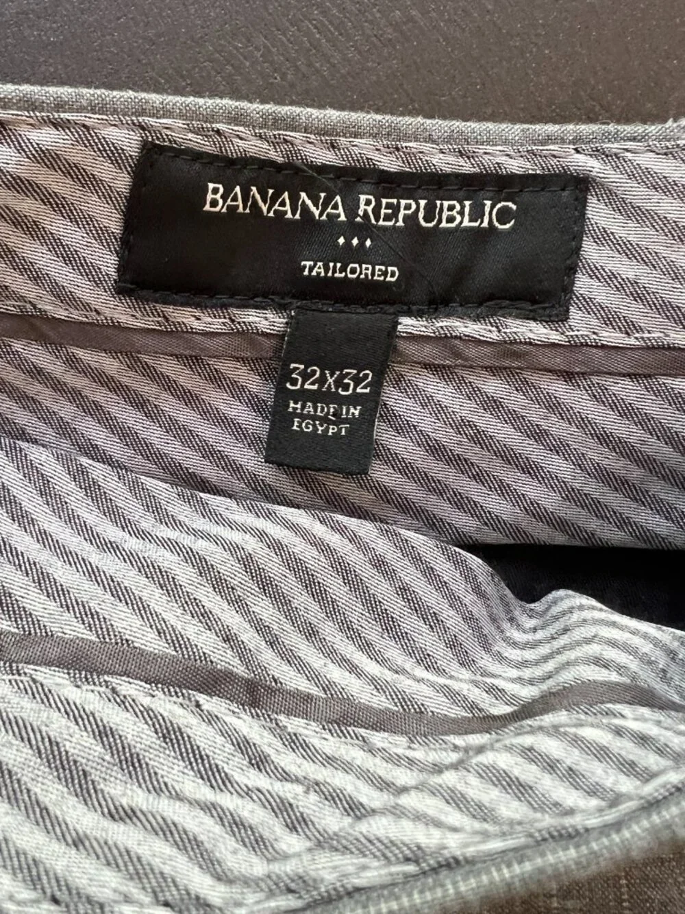 Banana Republic Mens Grey Pin striped Tailored Trousers 32/32